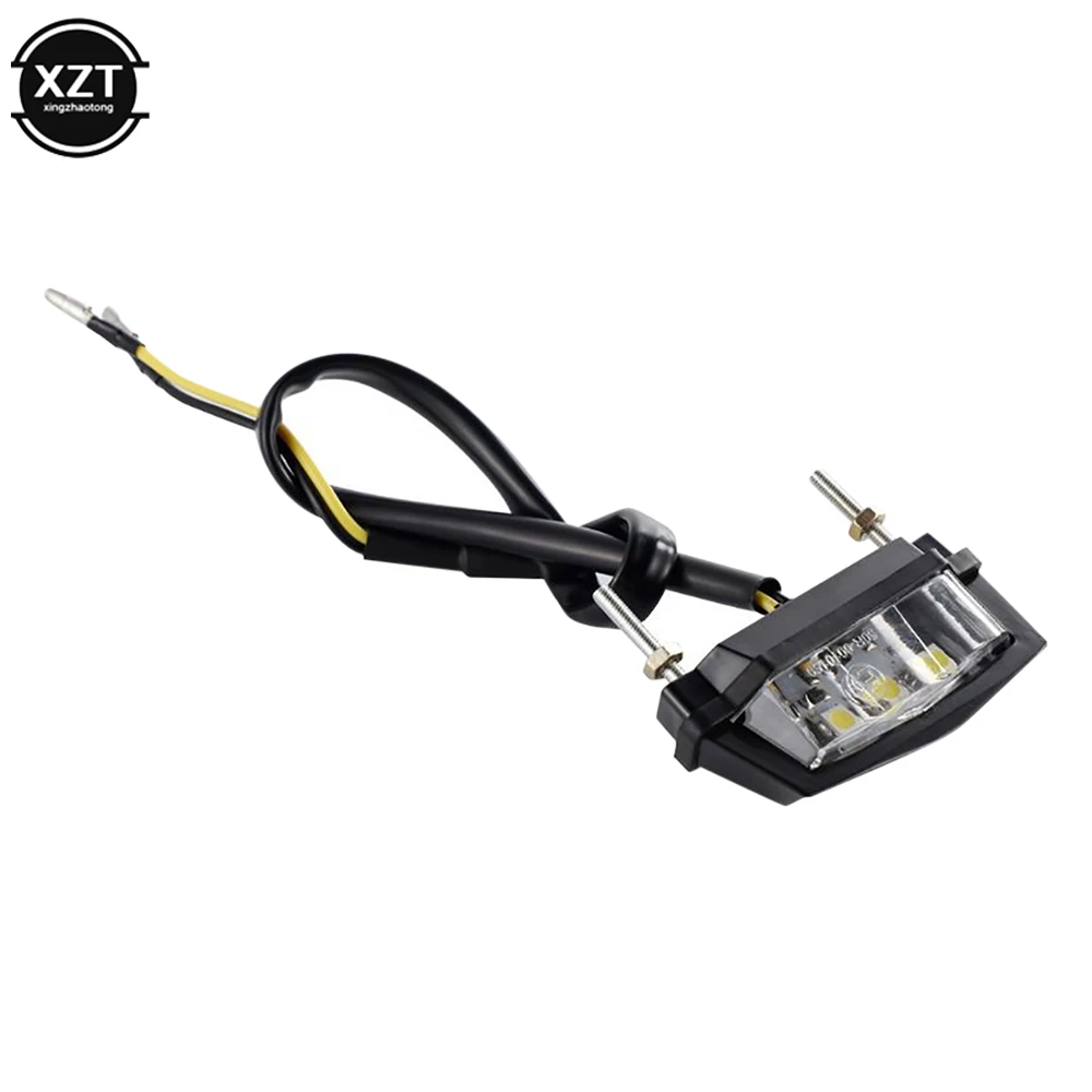 2022 New Fashion12V Motorcycle License Plate LED light Waterproof Motorcycle License Light