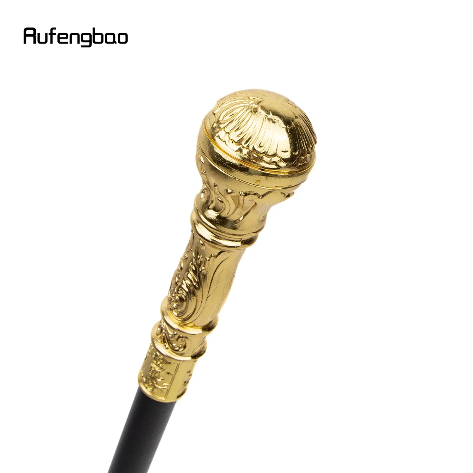 Golden Luxury Round Handle Fashion Walking Stick for Party Decorative Walking Cane Elegant Crosier Knob Walking Stick 93cm