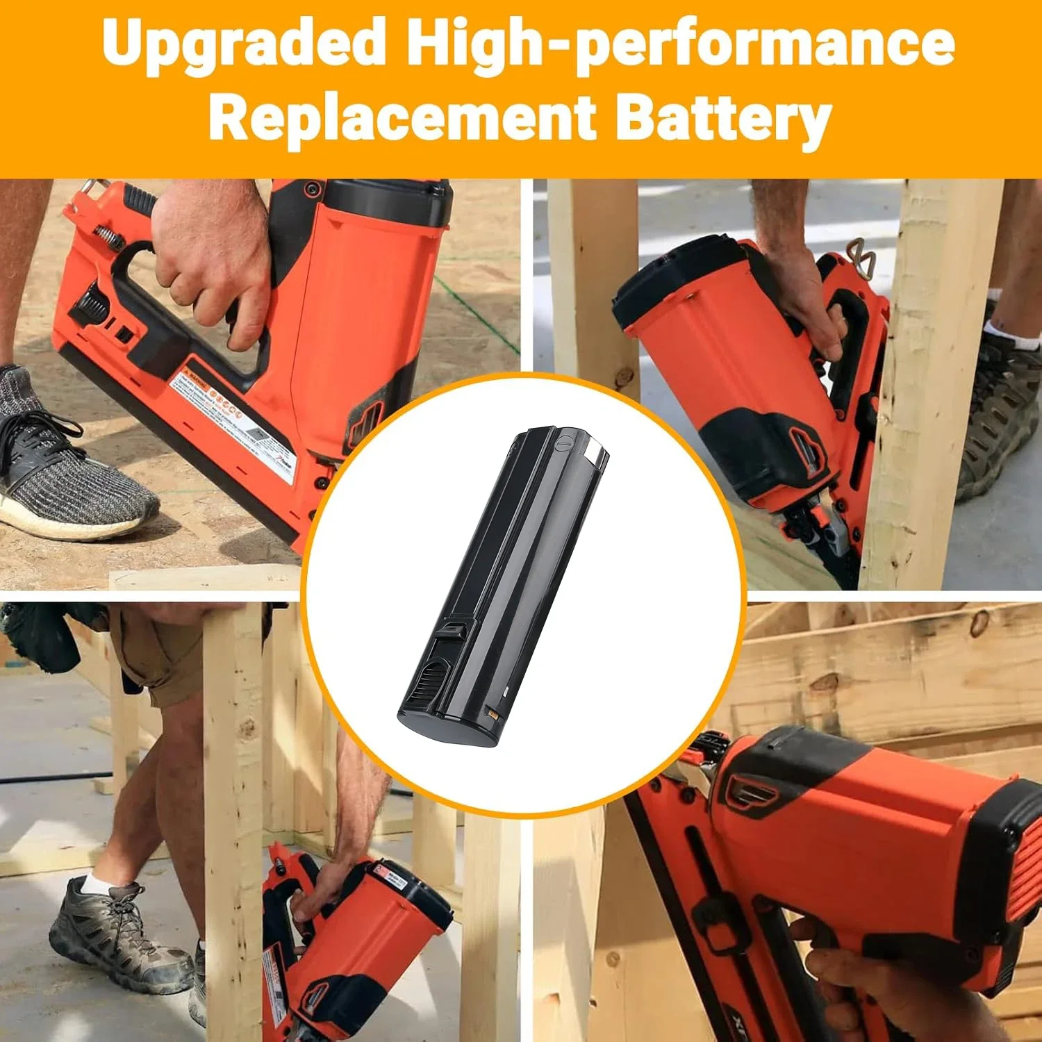 1/2/4 Uds 4.8Ah NI-MH 404717 batería de repuesto para Paslode 6V B20544E BCPAS-404717 404400 900400 Pin de batería de herramienta