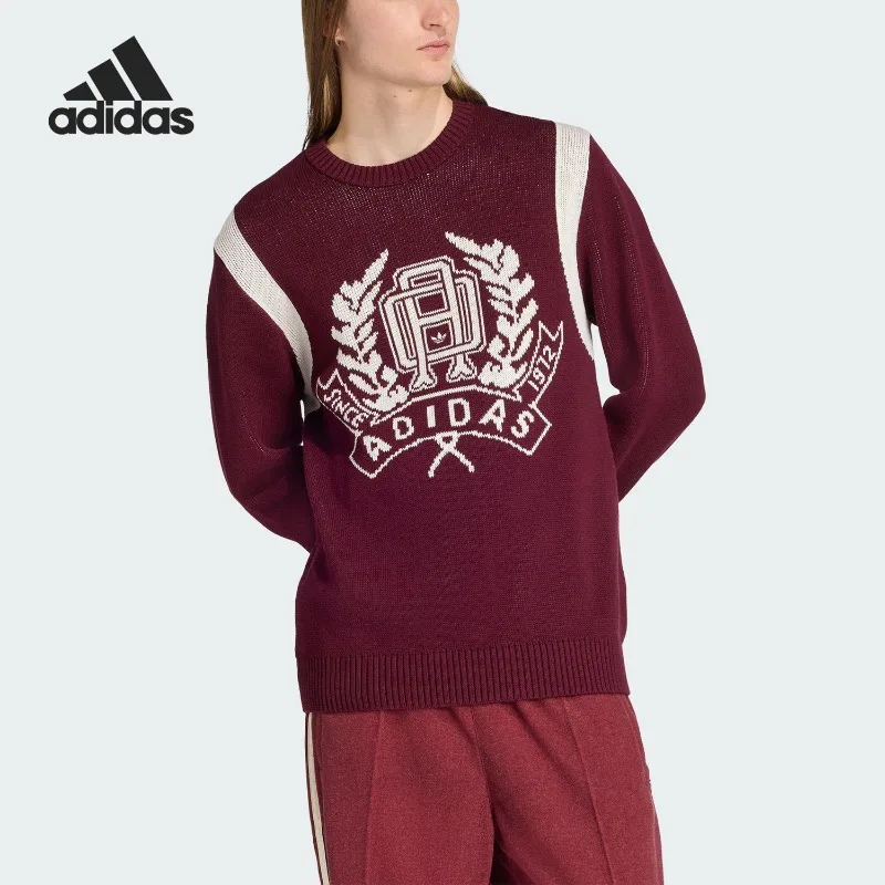Adidas Autumn Men's Daily Crew Neck Knitted Pullover JX8215