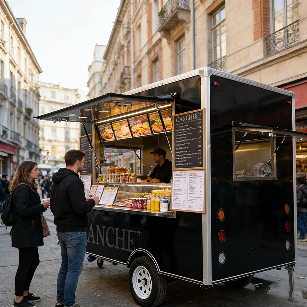 Remolque de Comida Rápida Totalmente Equipado, Carrito de Pizza, Restaurante Móvil, Camión de Comida Rápida Totalmente Equipado en Venta
