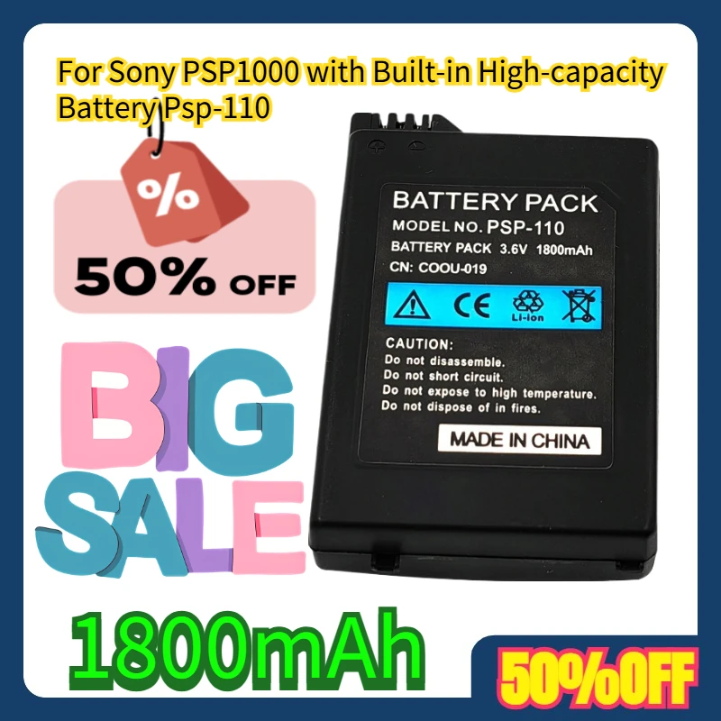 

For Sony PSP1000 with Built-in 1800mAh High-capacity Battery Psp-110