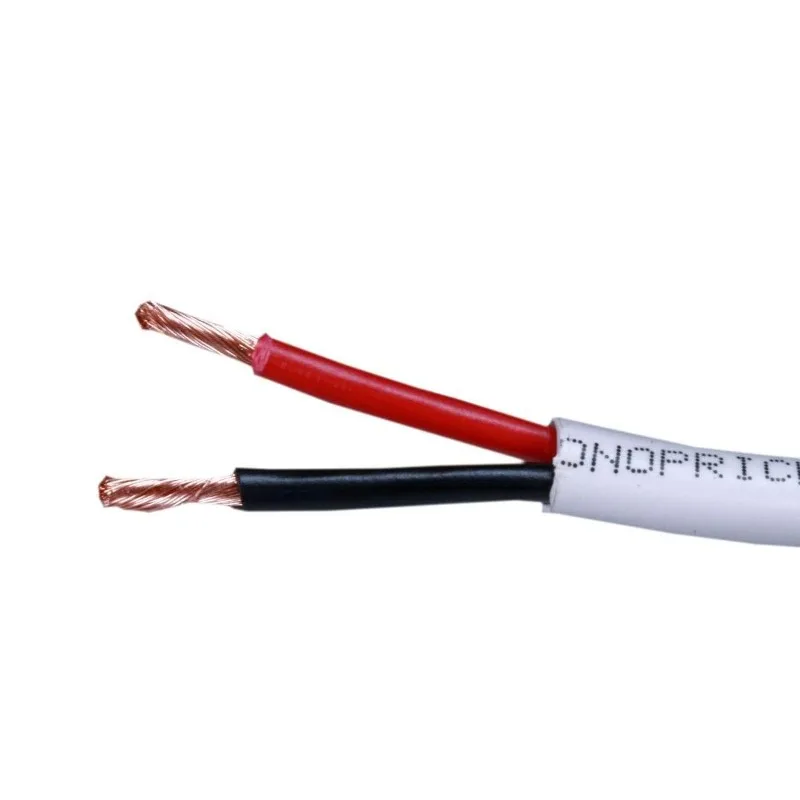 Cable de altavoz AWG CL2 de calibre 12, 1000 pies, blanco, seguridad contra incendios en pared, revestido en PVC