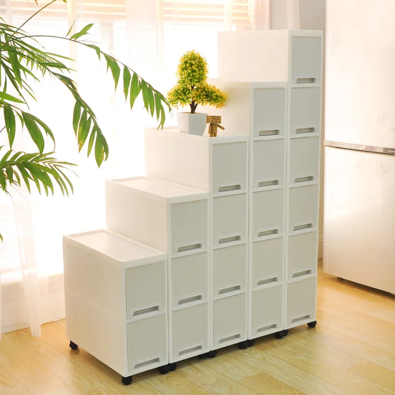 

18cm Quilted Storage Cabinet Drawer Kitchen Slit Rack Bathroom Refrigerator Side Finishing Locker Narrow Cabinet