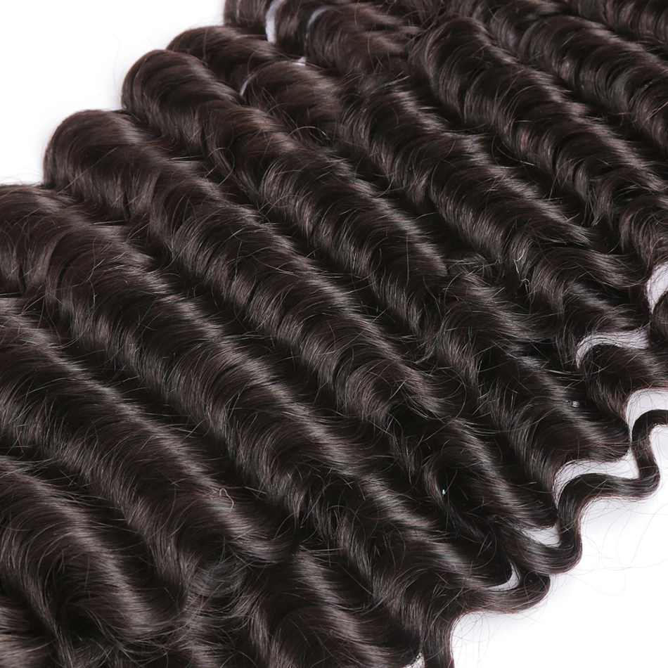 Deep Wave Hair Bundles Deep Curly Hair 1/3/4 Bundles On Sale Brazilian Human Hair Bundles Natural Black Hair Weave Extensions