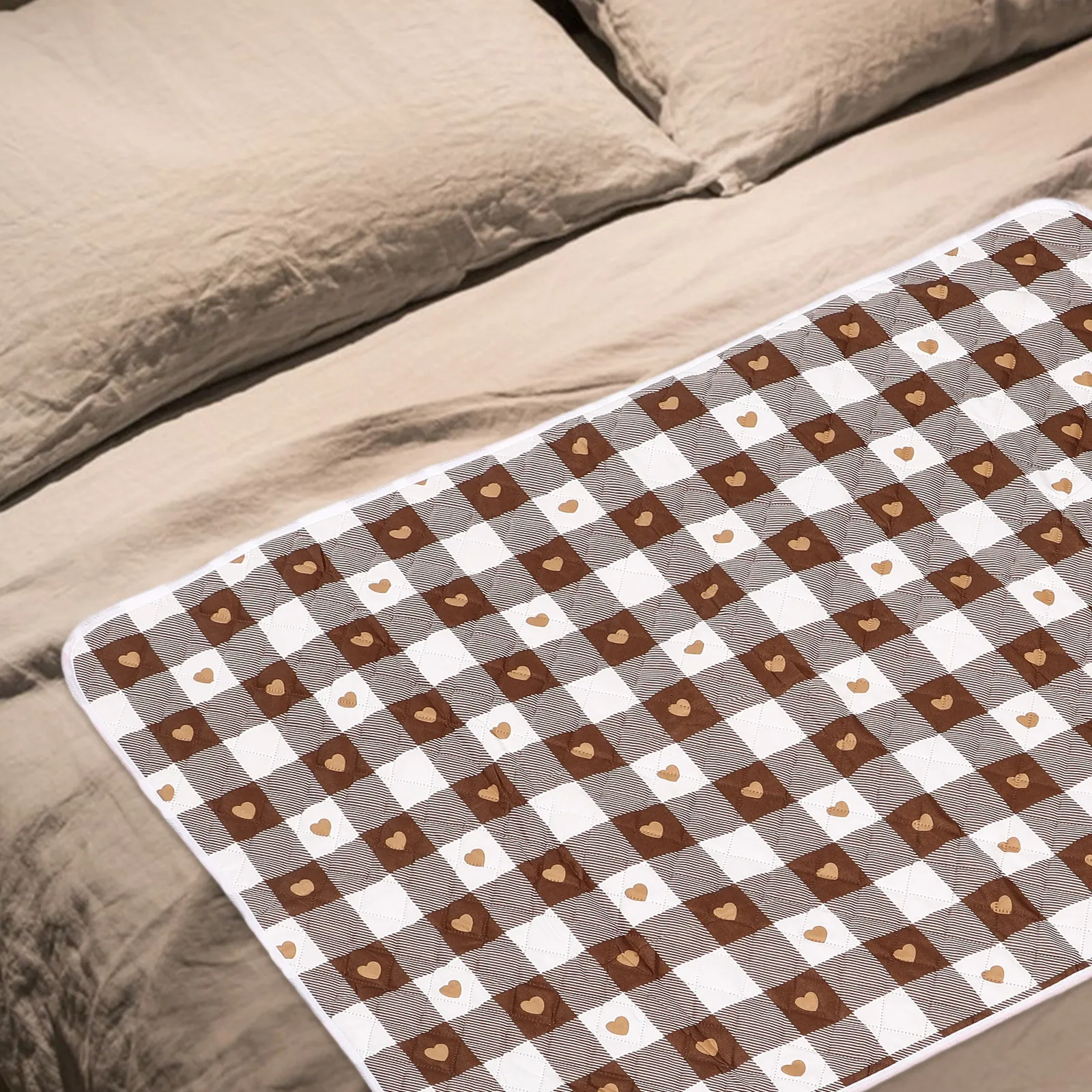Washable Cotton Bed Pad Adult Changing Underpad Reusable Urine Proof Mattress Protector Incontinence Menstruation Lightweight