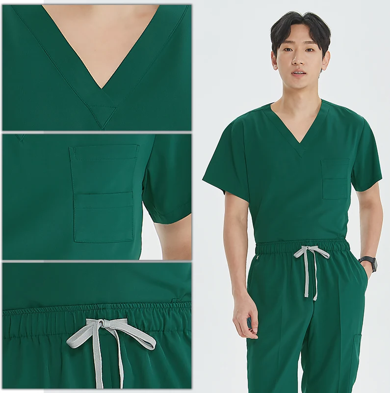 Maschio Uniforme Chirurgica Scrub Medico Estetico Ospedale Medico Infermiera Uniformi Dentista Abbigliamento Da Lavoro Infermieristica Pediatrico Scrub Vestito S23