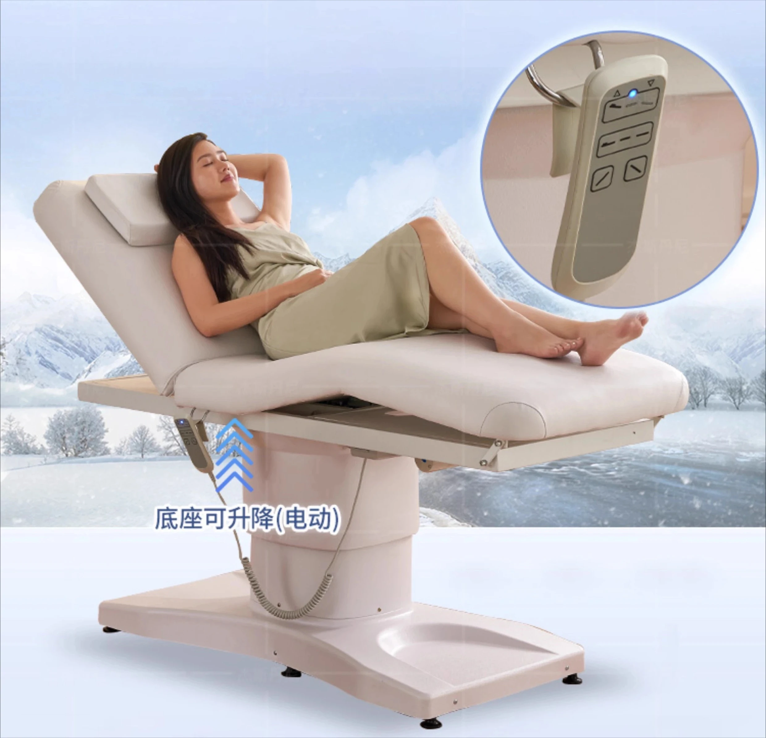 

массажное кресло Скандинавская электрическая косметическая кровать Автоматическая массажная кровать Подъемная многофункциональная кровать для татуировок