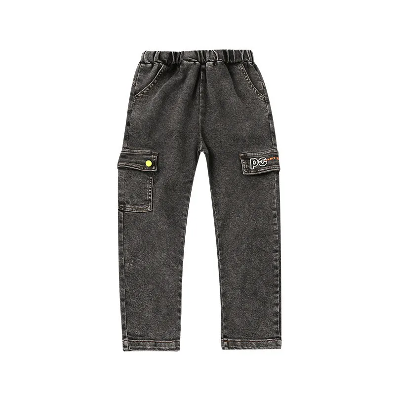 

Spring and autumn new boys' casual jeans small, medium and big boys, students and children's all-match jeans