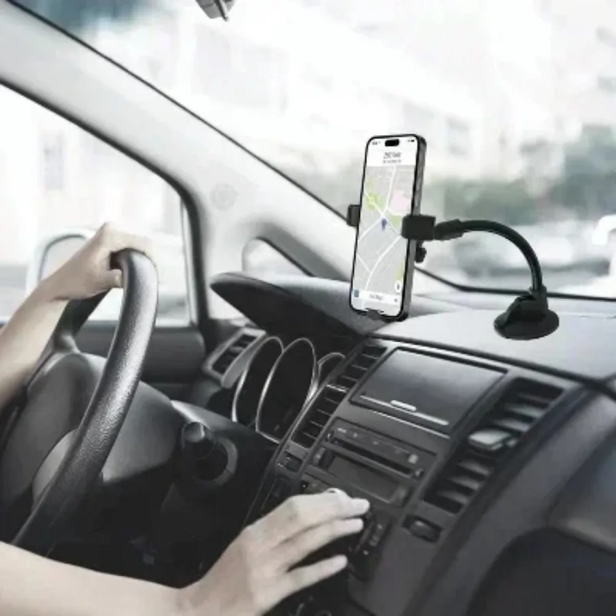 Car Accessory Vent Dash Window and Cup Flex Mount: Auto Electronics, iPhone Holder, Black