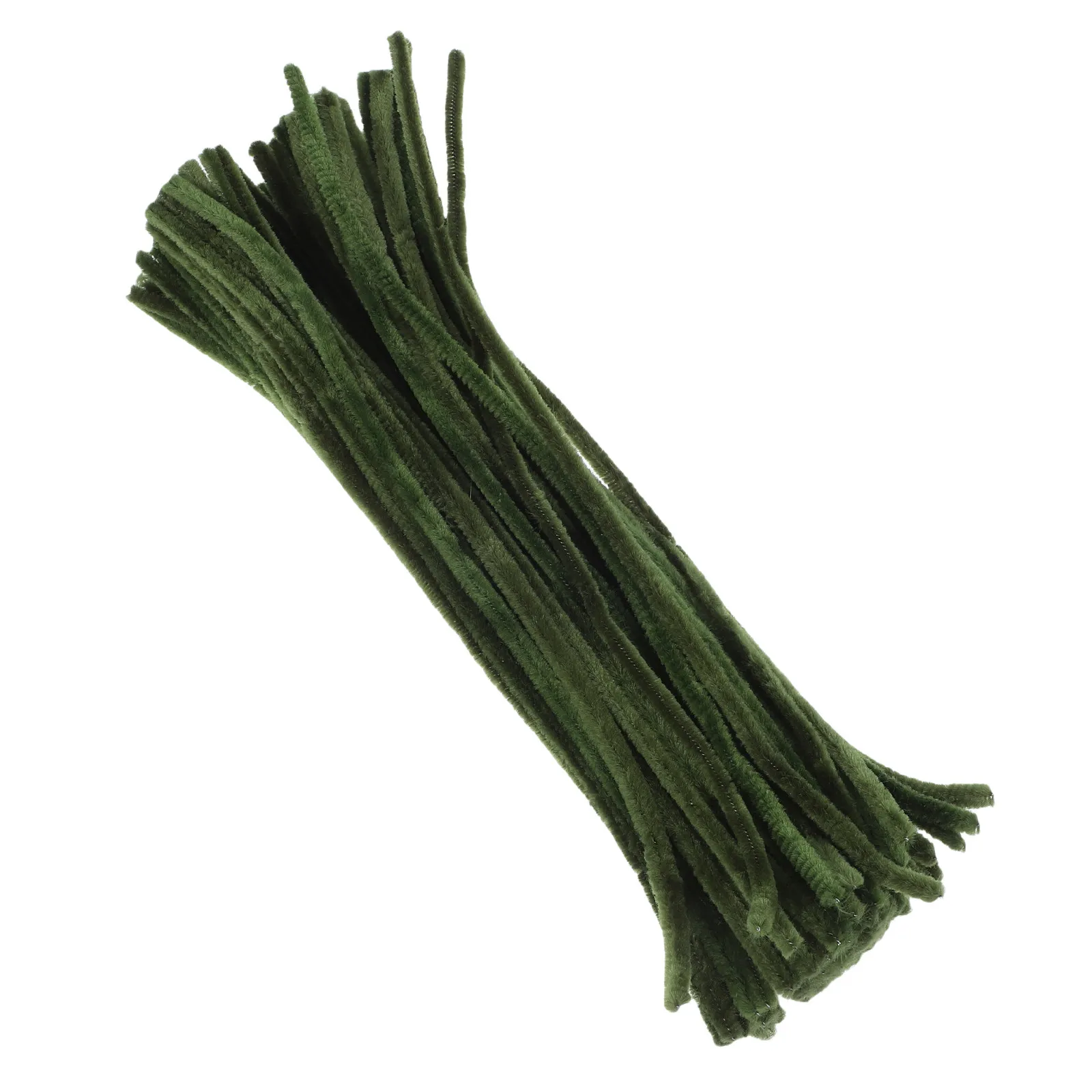 200Pieces Chenille Stems Flexible Green Pipe Cleaners Craft Project Supplies Floral Wire Sticks for DIY Creative Decorations Art