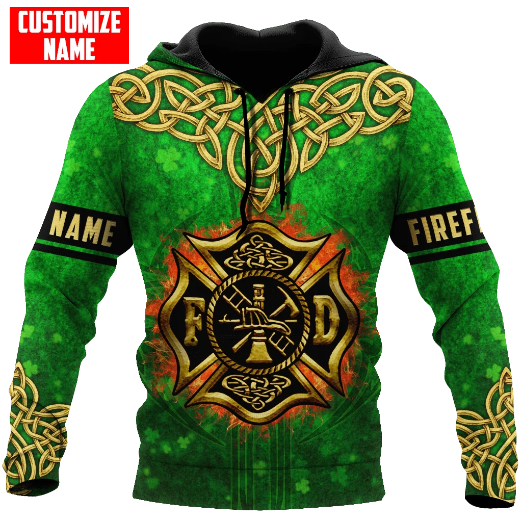 

Personalized Name Firefighter 3D Printed Mens Hoodie Harajuku Streetwear autumn Sweatshirt Unisex Casual Jacket Tracksuits TDD01