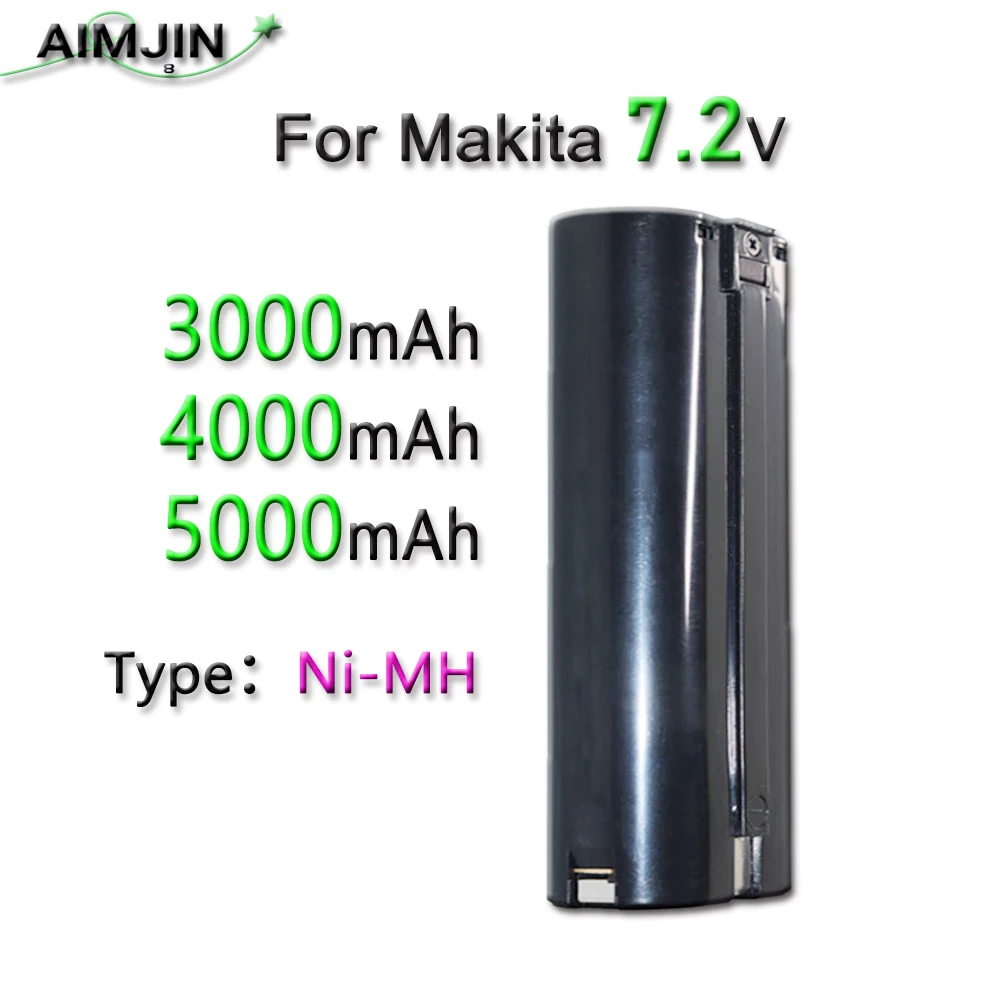 7.2V 3000/4000/5000mAh Ni-MH Alternative Battery Suitable For Makita 7000 7002 7033 191679-9 192532-2 192695-4 632002-4 632003-2