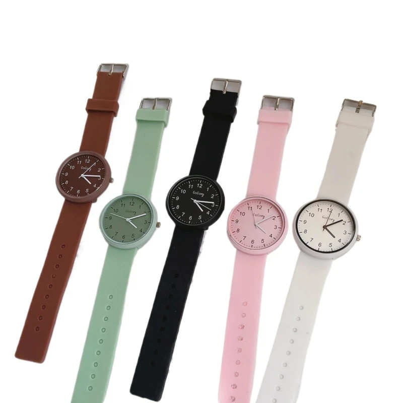 

Men's and women's round digital dial Casual fashion college style High school quartz watch