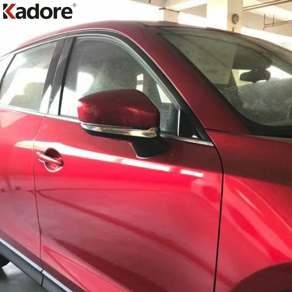 For Mazda CX-5 KF 2017-2024 & CX-8 CX-9 2017-2025 Rearview Mirror Strip Cover Trim Decorate Frame Moulding Car Accessories