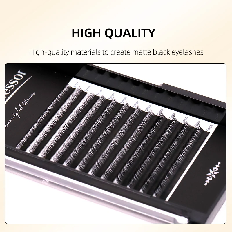 B/L/M Curl Falsche Wimpernverlängerung Faux Mink Lash Einzelwimpern Mattschwarz 8–15 mm gemischte weiche M/L-Form Make-up-Wimpern – Detail 9