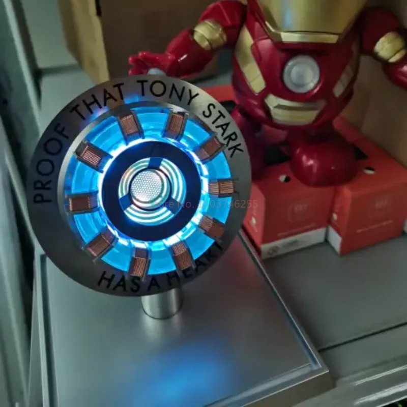 Hot Avenger Iron Man MK1 MK2 Arc Reactor Tony Stark Heart Of Mark Figure Led Light Iron Man 1:1 Model Chest Lamp Decoration Toys