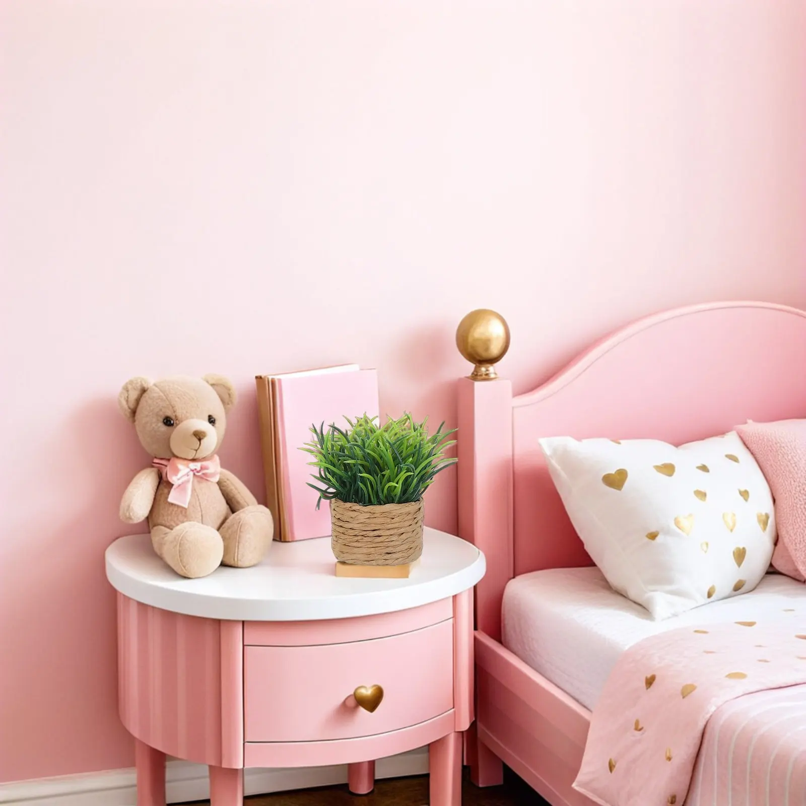 

Набор из 4 миниатюрных искусственных растений в горшках для кукольного домика: имитация бонсай, аксессуары для декора миниатюрного сада и дома