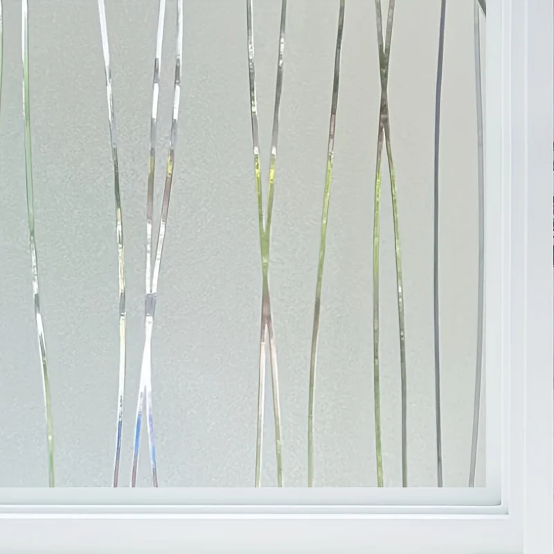 Frosted Privacy Window Film Static Cling No See Through UV Protection Removable for Living Room Home Glass Door