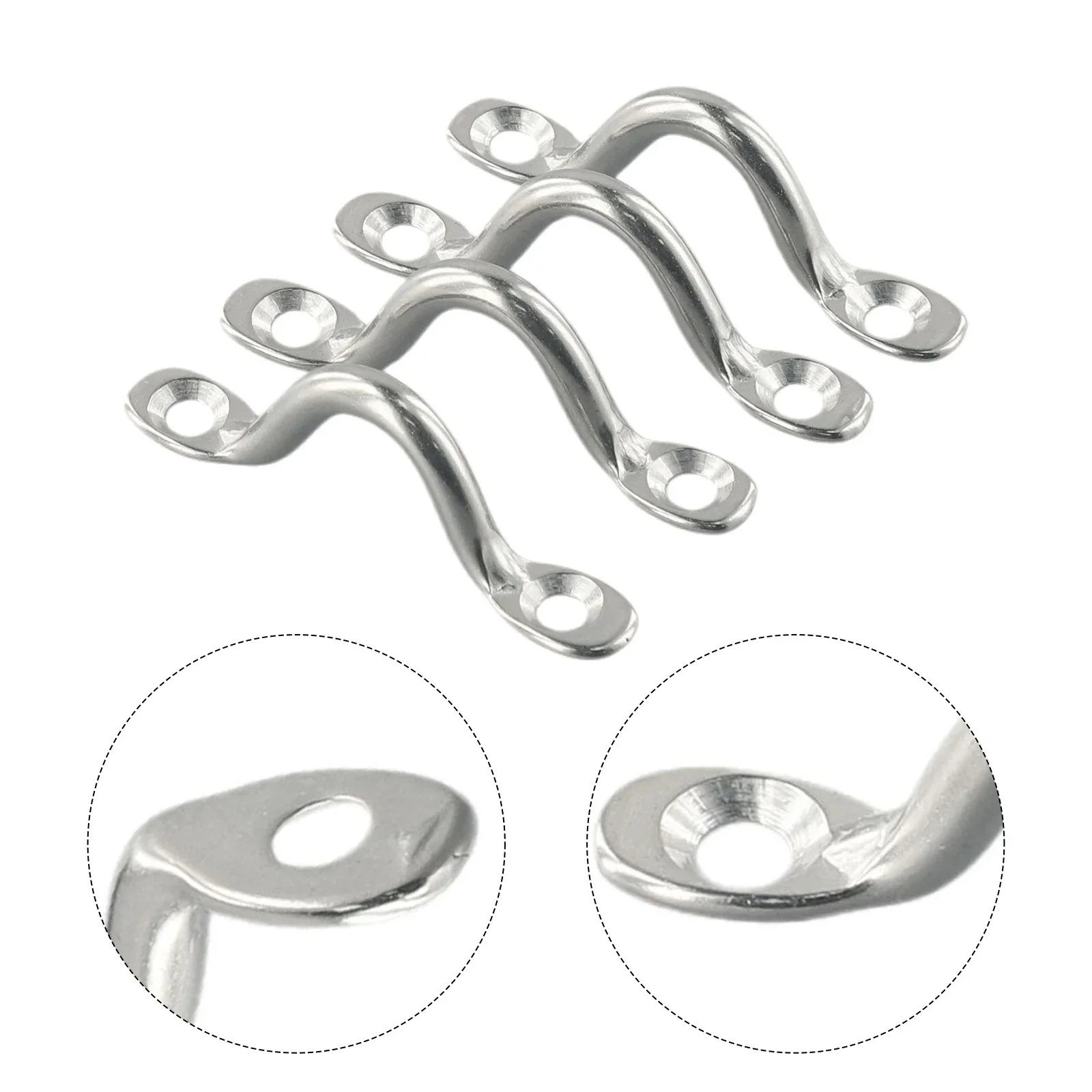 

Handles Wire Eye Straps Canopy Camel Back Fender Hook Parts Pull Silver Stainless Steel Tie Down U Shape Yacht 4pcs 5mm