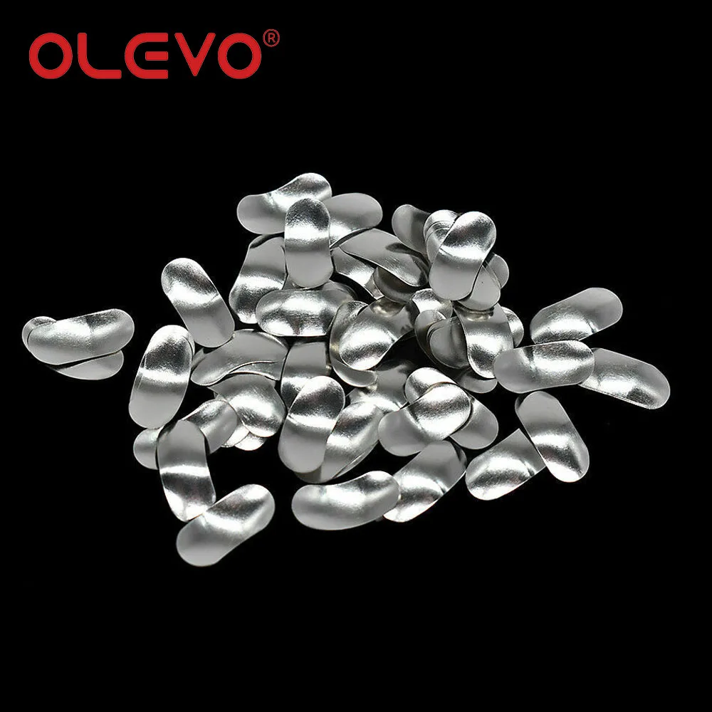 OLEVO 50 Pcs Dental Sectional Contoured Matrices Bands Refill Matrix Douban Molding Sheet Autoclave L/M/S With Ledge Odontologia