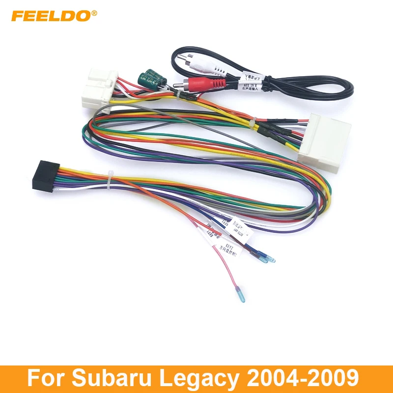 FEELDO Car 16pin Audio Wiring Harness For Subaru Legacy 04-09 Aftermarket Stereo Installation Wire Adapter