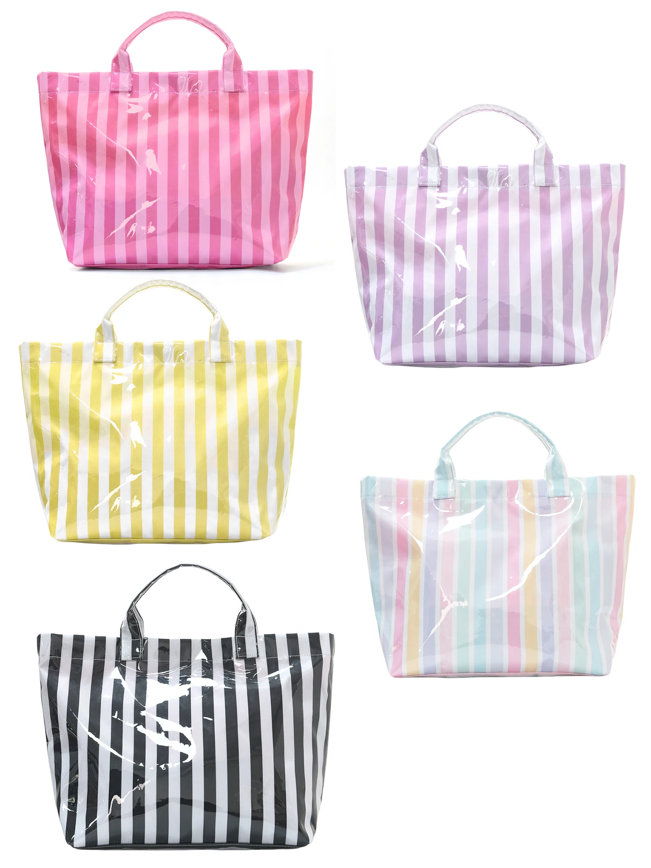 New Striped Tote Bag, High-Looking, Lightweight Handbag, Large-Capacity Portable Travel Shoulder Bag for Commuting