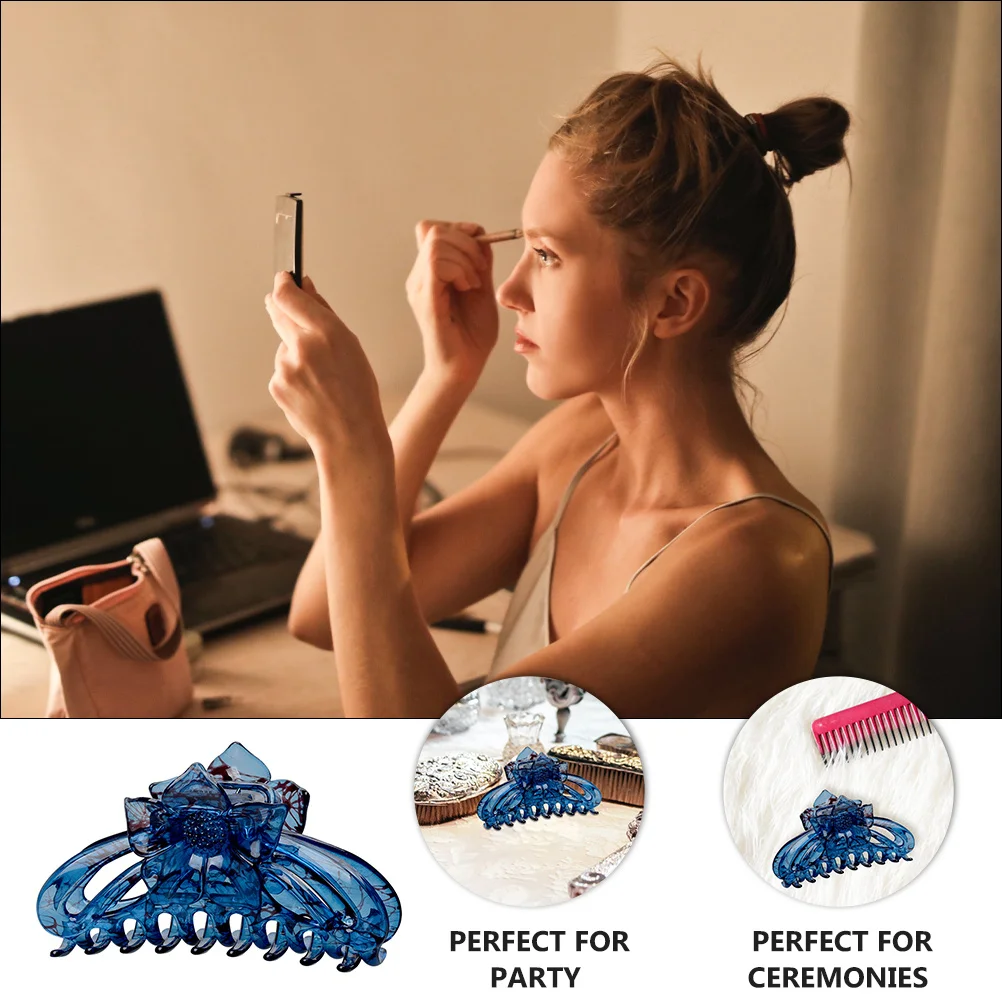 

1pc Resin Clip For Women Wide Teeth Grip Hold Thick Thin Hair Daily Party Banquet Decorative Hair Claw Fashion Hairpin