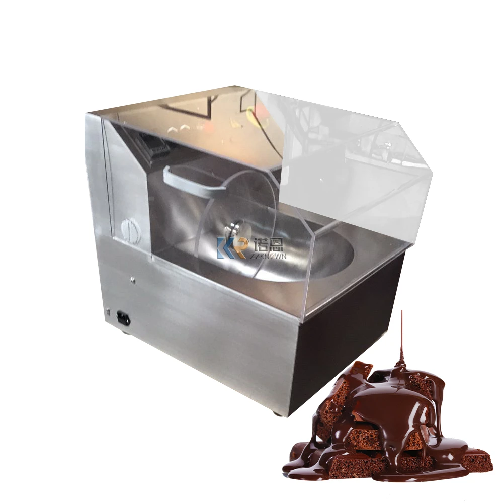 Máquina de derreter chocolate com torneira Máquina de derretimento e moldagem de chocolate com tampa transparente mais limpa