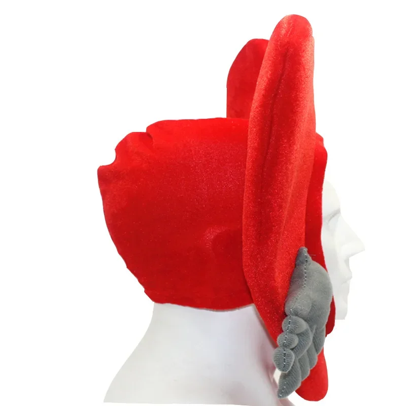 Cartoon Love Peach Plush Headgear Red Heart Cupid Arrow Valentine’s Day Hat Crazy Love Party Hat Halloween Costume Adult Props