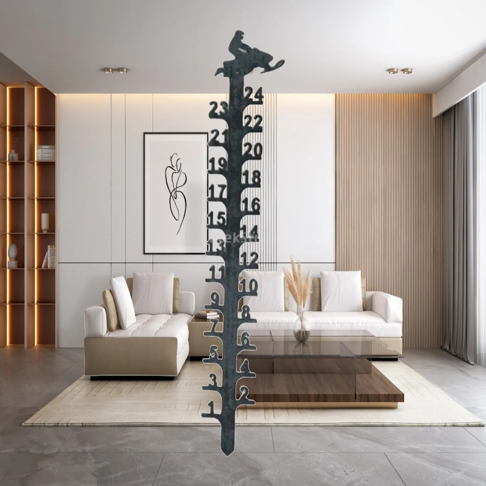Wrought Rustrpoof Handmade Snow Measuring Stick for Outside Outdoor Yard, Lawn, Grass, Garden Decorations