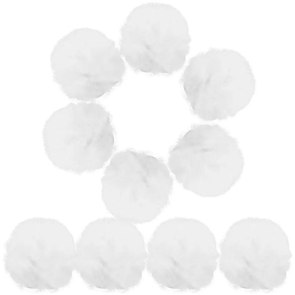 12 قطعة عيد الميلاد بوم بومس الأبيض الكرة كليب القبعات إكسسوارات أحذية DIY بها بنفسك المشاريع الحرفية قبعة بوم بومس فو الأبيض