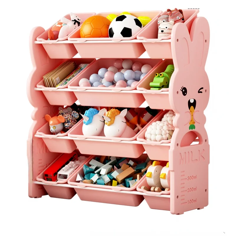 Wholesale Cheap Anti-Slip Plastic Kids Toy Rack Household Children Storage Cabinet