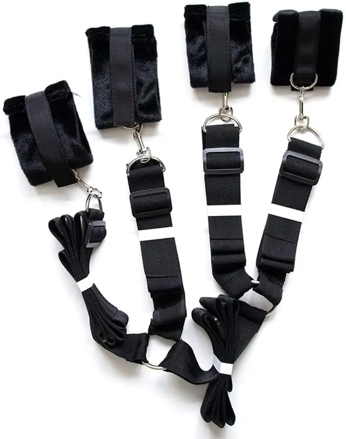 

Bondaged Adults Restraints for Couple Sex - Legs and Hands Sex Ties Adults Bed Wrist and Ankle Bondage Bed Straps Restraints