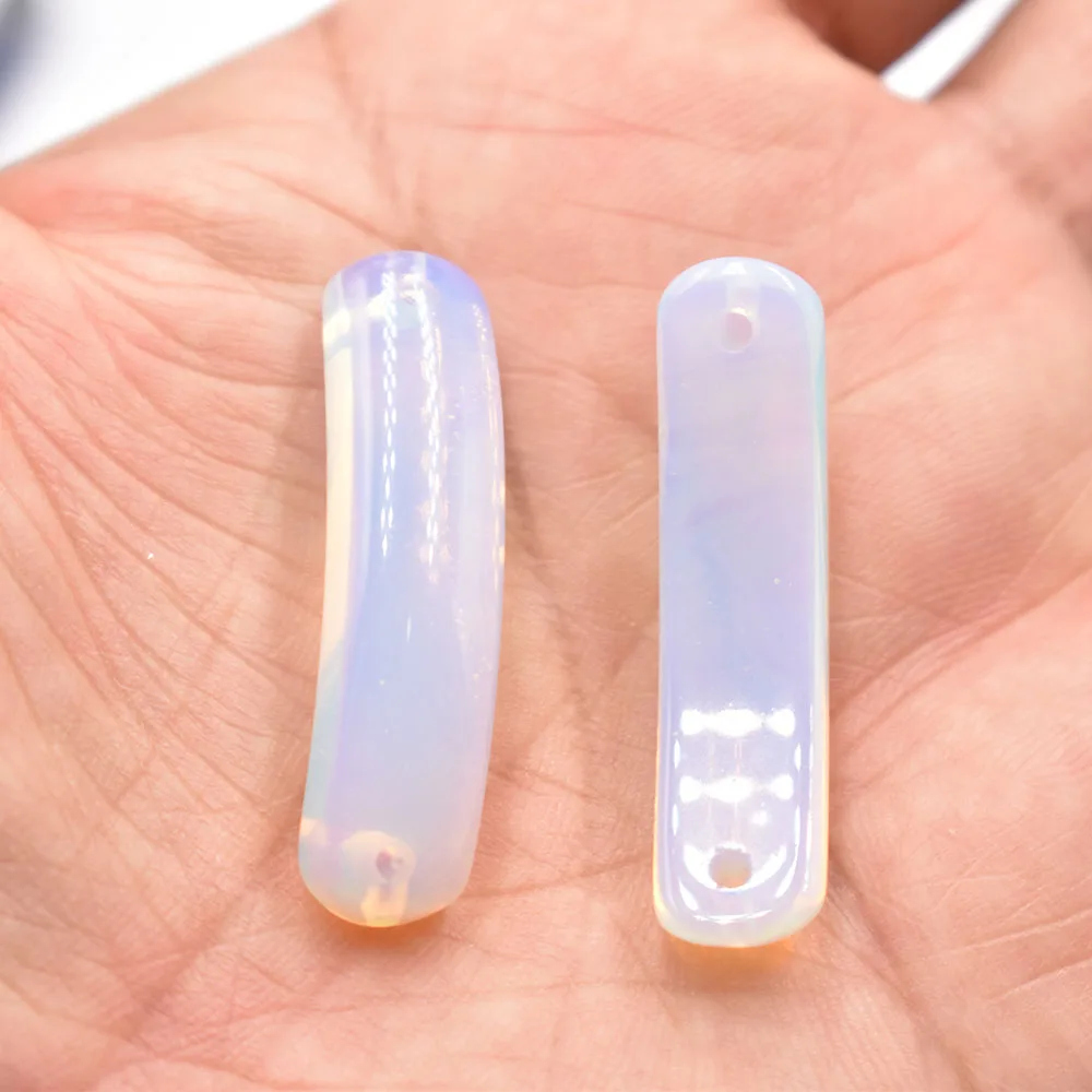 Großhandel 10 Stück/Set Natürlicher Fluorit-Stein Kristall-Verbinder Anhänger Modisches Armband Halsketten-Zubehör für Schmuckherstellung – Detail 12