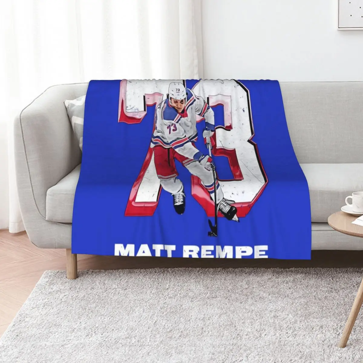 Matt Rempe Throw Blanket Cute Hairys Beach Bed Fashionable Plush Personalized Gift Blankets