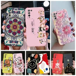 For Huawei Honor 10X Lite Case DNN-LX9 Cute Cartoon Flowers Cover For Honor10X Lite Honor 10 X 10X Lite Phone Cases Soft Bumper