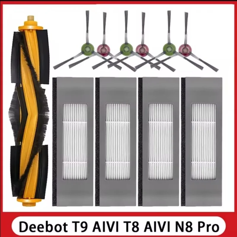 Voor ECOVACS Deebot T8 AIVI T9 AIVI N8 Pro AIVI N9 N10 N10 Plus Accessoires Hoofdborstel, zijborstel, filter, stofzak, Hepa-filter