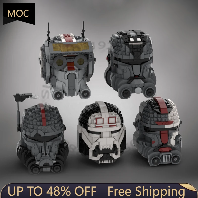 

4760 PCS Knight Helmet Build The Bad Batch Helmet BUNDLE MOC Customize Modular Building Block Brick DIY Boys Toy Christmas Gift