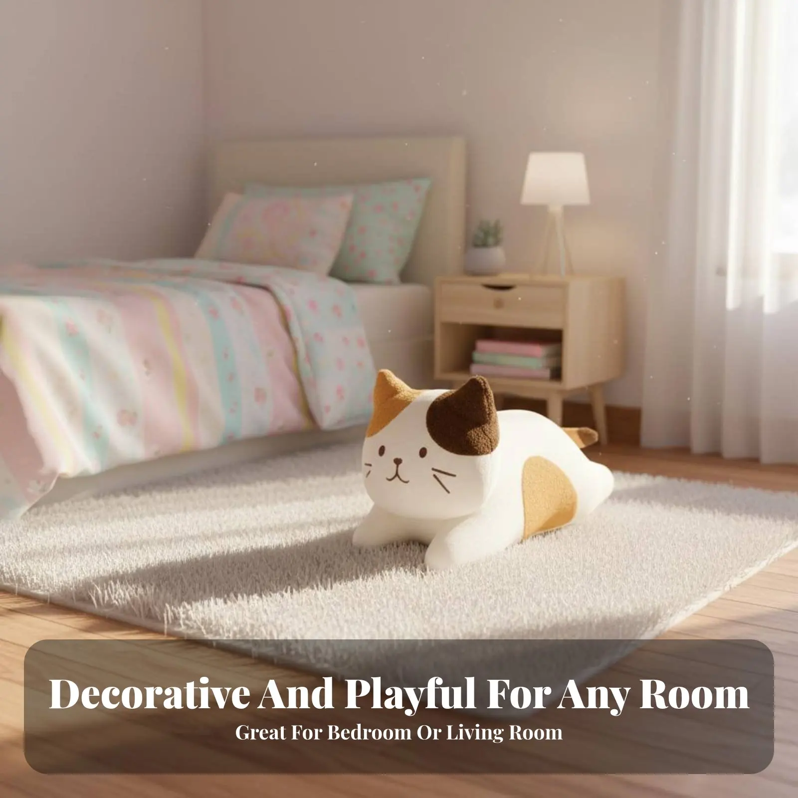 

Super Soft Cat Plush Pillow, Doll Pillow, Girls' Bedroom Decor, Stuffed Creature Toy