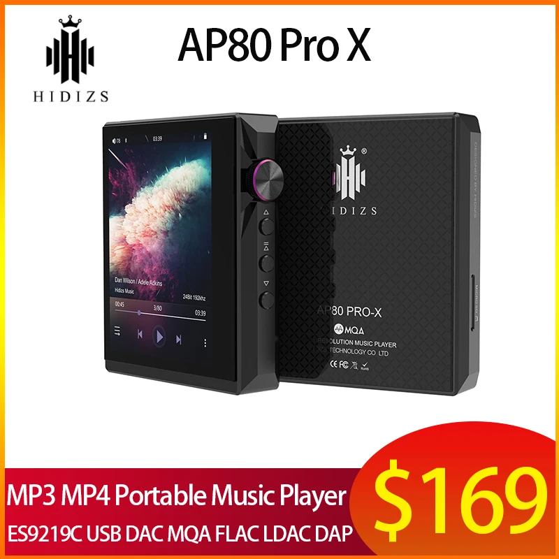 

Hidizs AP80 Pro X HIFI Bluetooth MP3 MP4 Portable Music Player ES9219C USB DAC MQA FLAC LDAC DAP AP80 Pro X Hidizs MP3 Player