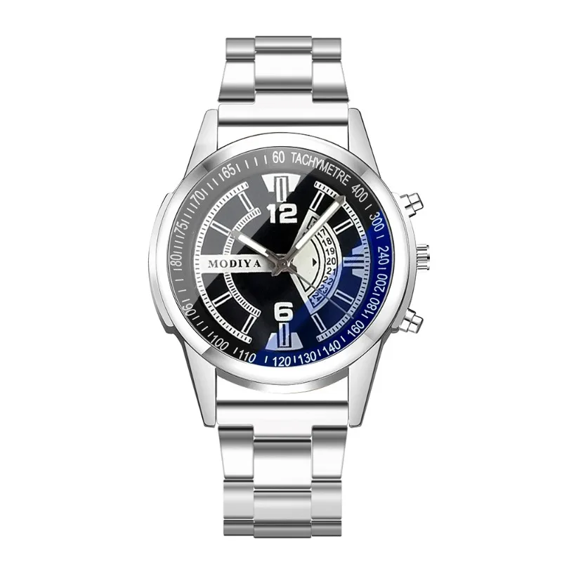 

POPACC Fashion Business Style Watch for Men Blue Ray Glass Quartz Steel Band Watch Party Friends Gift Wholesale