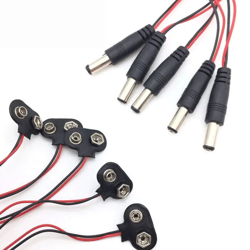 UNO 2560 DUE dc3.5 암 헤드 전원 어댑터와 호환되는 9V 배터리 버클