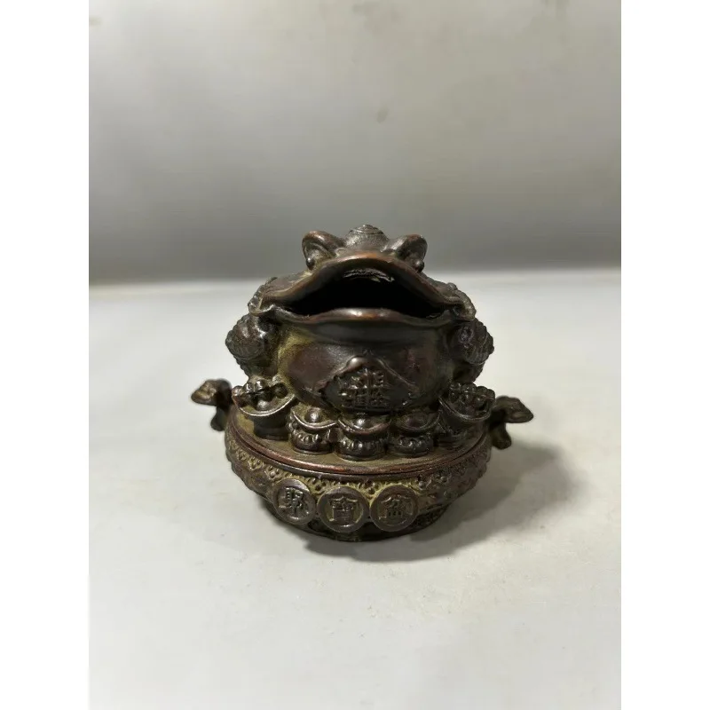 

Антикварный стиль, орнамент в виде жабы Юаньбао, курильница с золотой жабой, ретро украшение для дома, украшение для рукоделия с золотой жабой