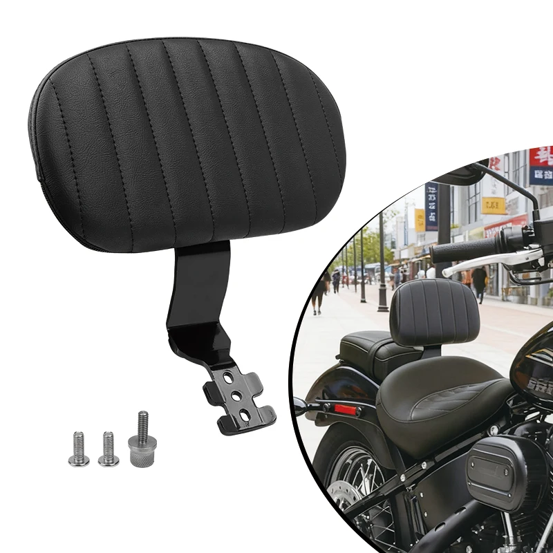 

For Harley Softail Street Bob FXBB Slim FLSL 2018-2025 Motorcycle Front Driver Rider Backrest Seat Back Rest Cushion With Pad