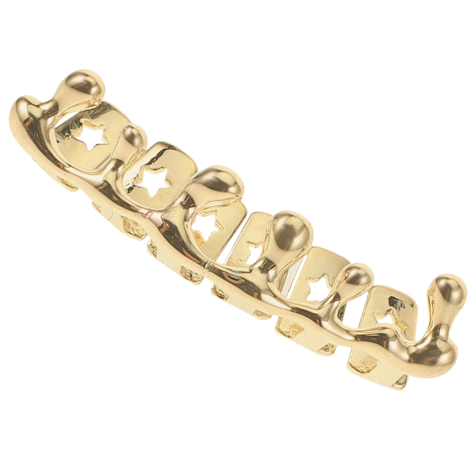 Hip-hop Six-tooth Gold-plated Water Drop Braces Cap Teeth Drip Caps Teardrop Grill Accessories