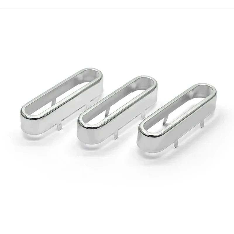 4Pcs ST Single Coil Brass Cover Pickup Cover/Lid/Shell Top Open Guitar Parts Guitar Accessories 71x19.5mm Black/Gold/Silver