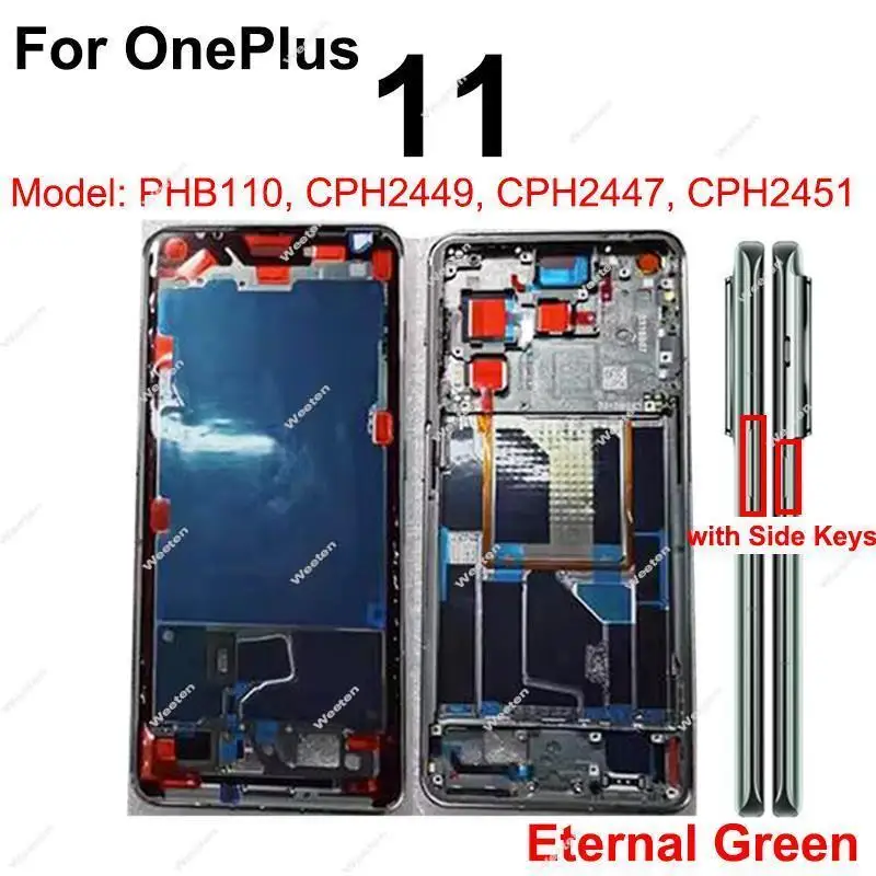 For OnePlus Oneplus 1+ 11 Middle Frame Housing Front Frame Cover Housing with Side Button Replacement