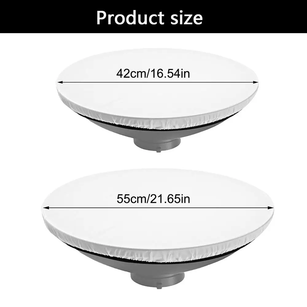 Picture 7: New White Soft Light Diffuser Sock 42/52cm Standard Cloth Filter Nylon Diffuser Shade Dish