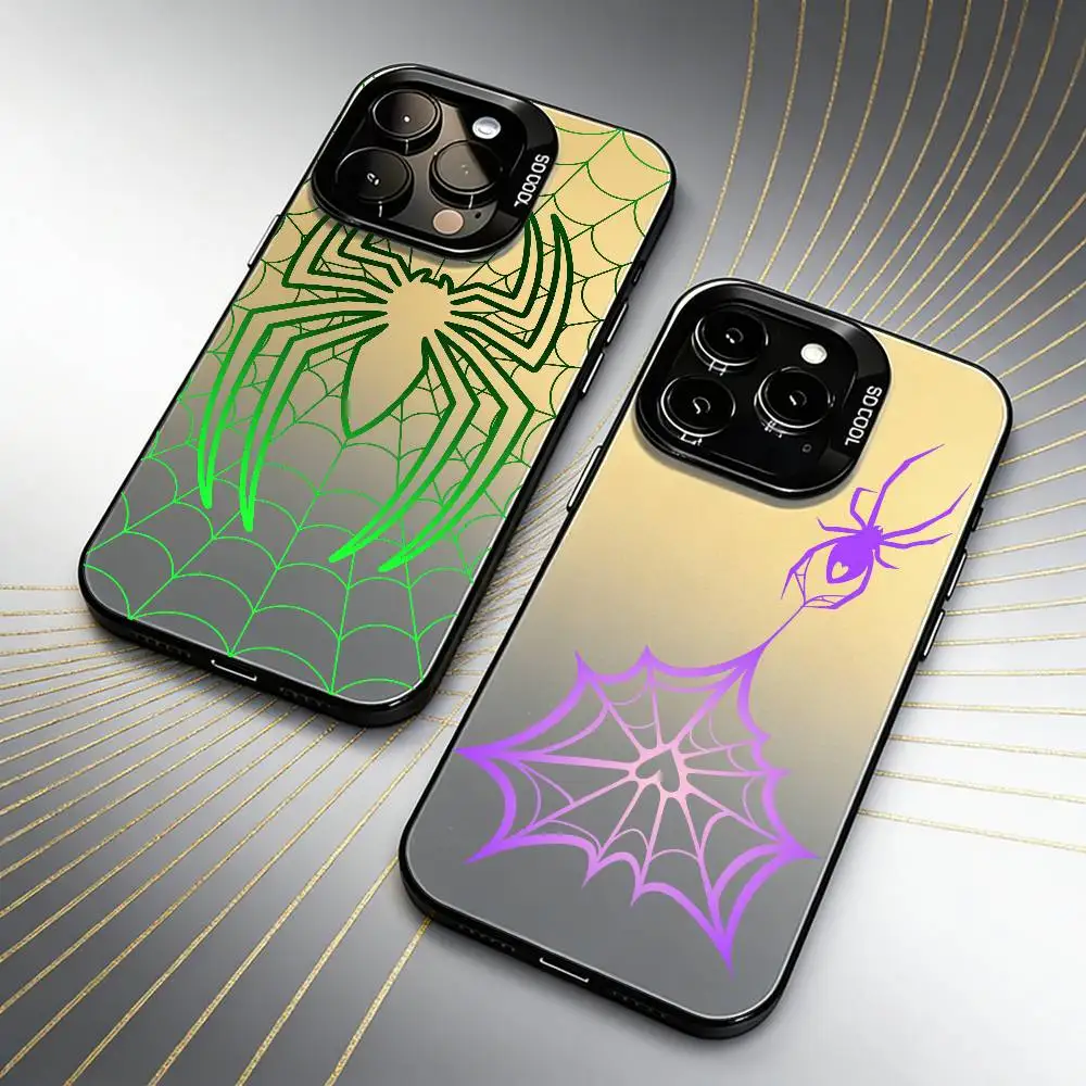 

Trend Spider Cool Printing Phone Case For iPhone 16 17 15 14 12 13 Pro Max Black Candy Matte Shockproof Cover